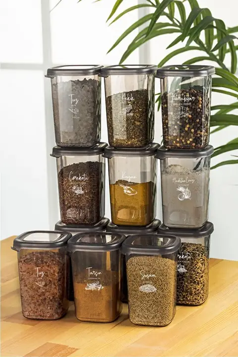 12-Piece Luna Spice Jar Set, 450 ml