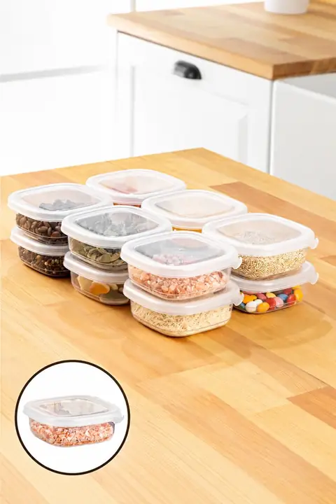 12-Piece Airtight Spice Container Set with Labels, 0.25 L