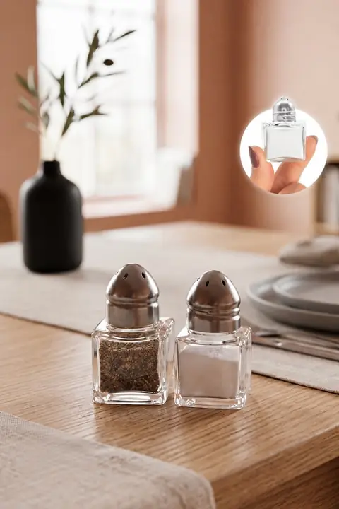 2-Piece Mini Square Salt & Pepper Shaker Set