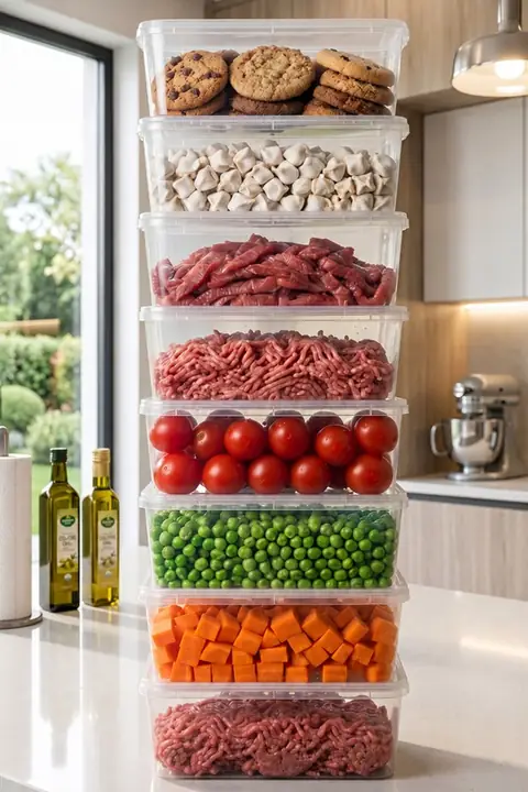 8-Piece Fixed-Lid Rectangular Pantry Container Set, 2 L