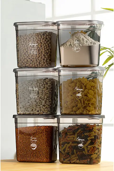 6-Piece Maxi Tall Rectangular Storage Container Set, 2 L
