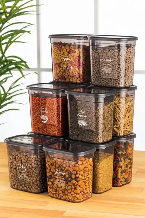 12-Piece Tall Rectangular Storage Container Set with Lids, 2 L