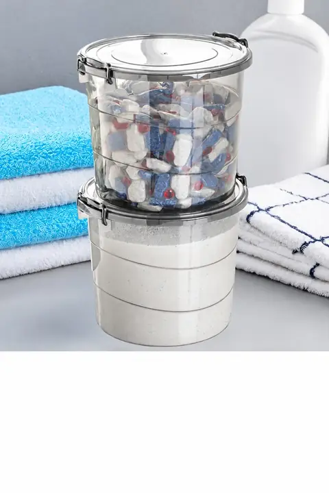 2-Piece Extra-Large Round Container with Handle, 7 L