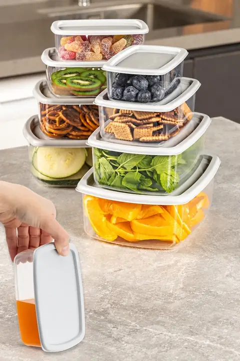 8-Piece Airtight Storage Container Set, 2×(250/500/750/1200 ml)