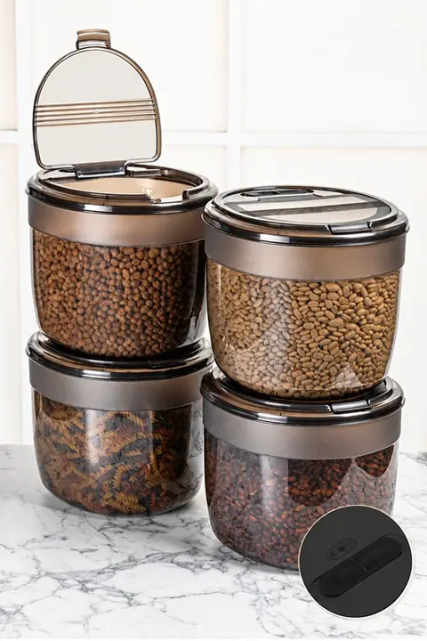 4-Pack Large Plastic Storage Container, 8 L