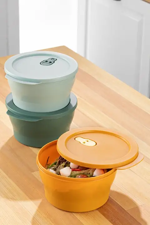 3-Piece Microwave-Safe Lidded Storage Container Set, 2 L