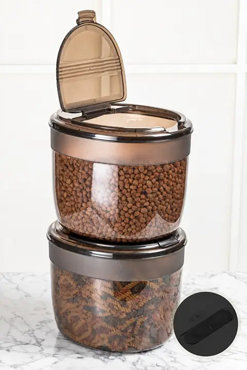 2-Pack Large Plastic Storage Container, 8 L