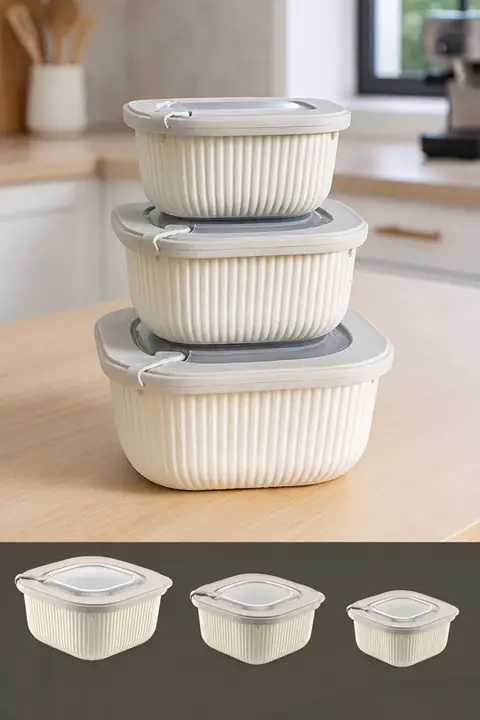 12-Piece Microwave & Freezer Safe Storage Set, 4×(600/1100/1800 ml)