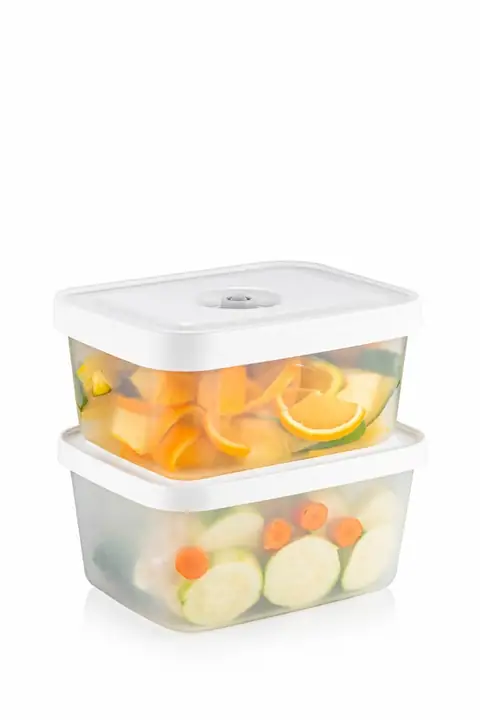 2-Piece Vacuum Food Storage Container Set, 1800 ml