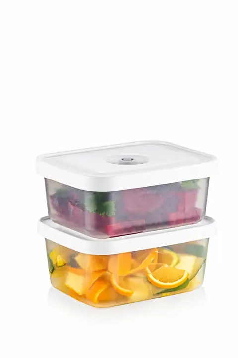 2-Piece Vacuum Food Storage Container Set, 950 ml