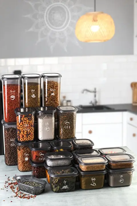 30-Piece Square & Rectangular Storage Set, 6×(1.75/1.2/0.55/0.8/0.4 L)
