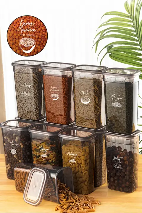 12-Piece Rectangular Storage Container Set, 1.9 L