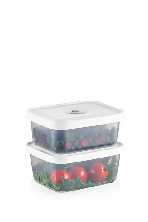 2-Piece Vacuum Food Storage Container Set, 450 ml