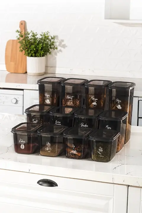12-Piece Rectangular Storage Container Set, 4×(1.3/2/3.2 L)