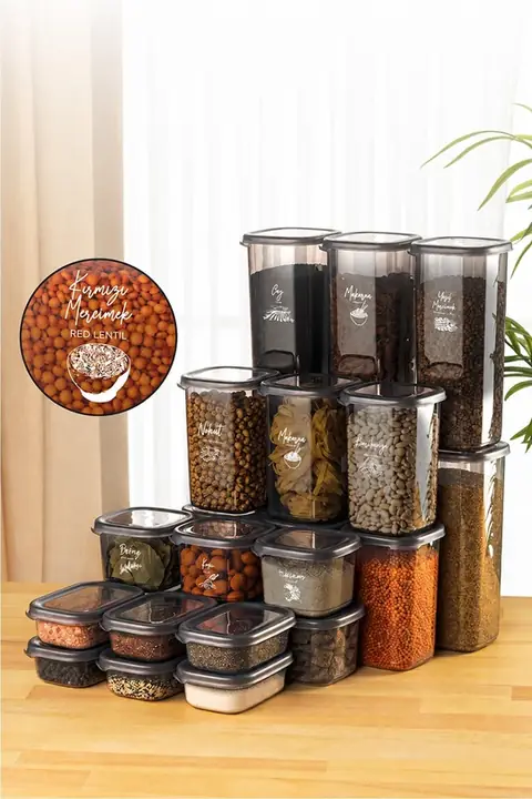 24-Piece Storage Container Set, 6×(1.75/1.2/0.55/0.4 L)