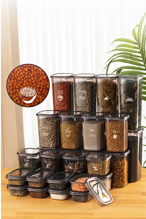 32-Piece Storage Container Set, 8×(1.75/1.2/0.55/0.4 L)