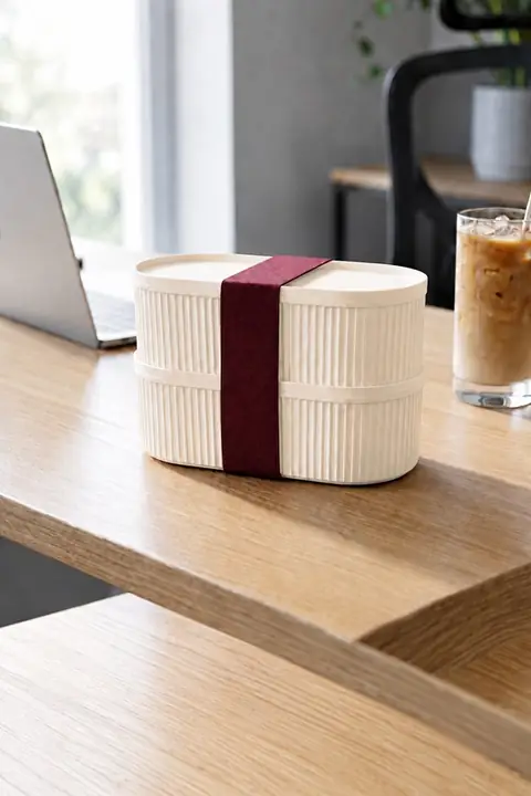 2-Piece Stackable Storage Container Set with Elastic Band, 2×1100 ml