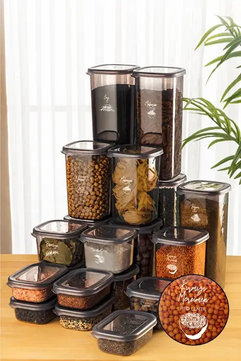20-Piece Storage Container Set, 5×(1.75/1.2/0.55/0.4 L)
