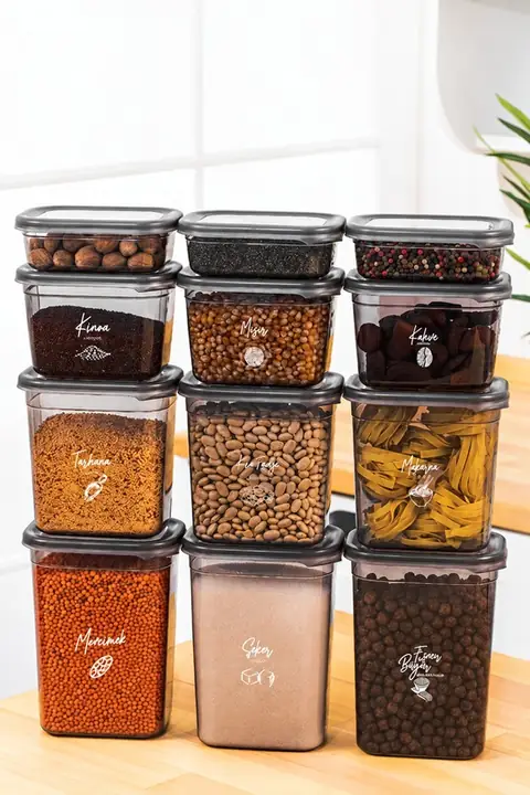 24-Piece Rectangular Storage Container Set, 6×(1.5/1.15/0.8/0.4 L)