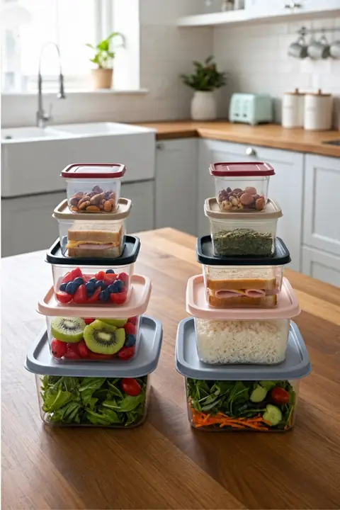 10-Piece Lidded Square Storage Container Set