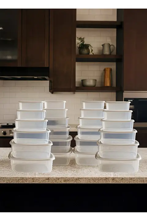 24-Piece Airtight Storage Container Set, 3/2/1.2/0.75/0.5/0.25 L