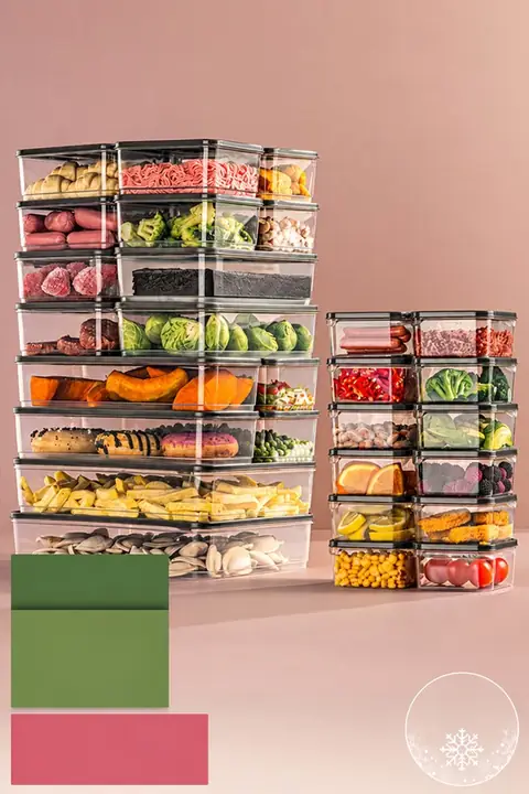 30-Piece Fridge Organizer & Freezer Storage Set, Microwave Safe