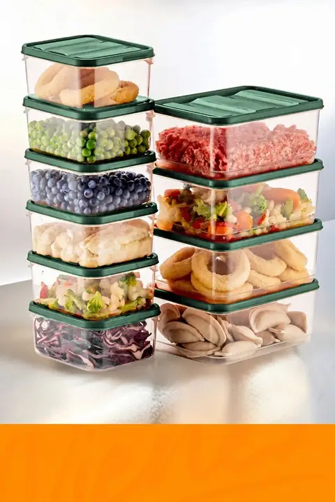 10-Piece Fridge Organizer & Freezer Storage Set, Microwave Safe