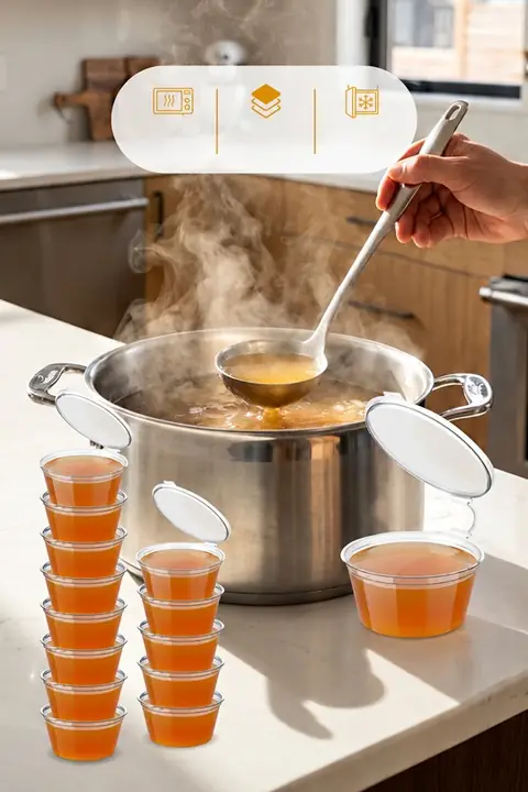 100-Pack Freezer-Safe Portion Cups, 30 ml