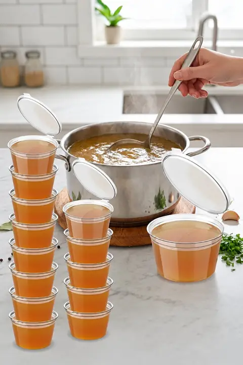 50-Pack Freezer-Safe Portion Cups, 120 ml