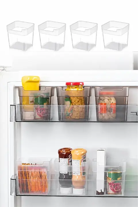4-Pack Mini Fridge Organizer Box