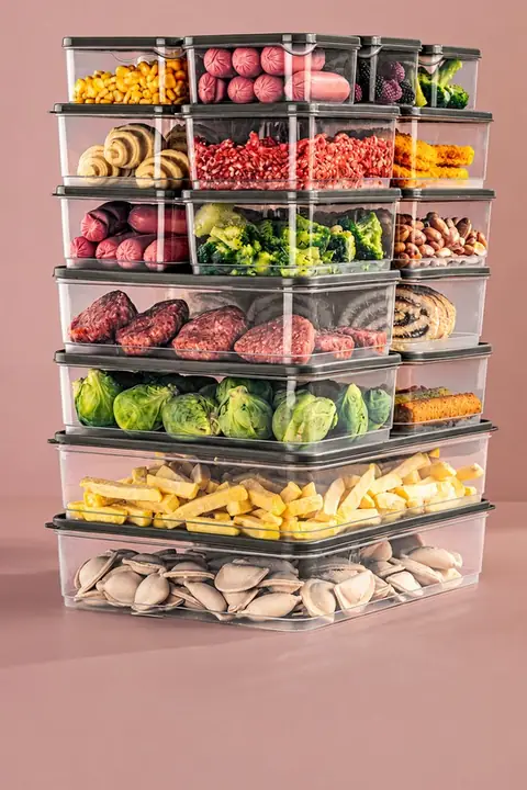 20-Piece Fridge Organizer & Freezer Storage Set, Microwave Safe