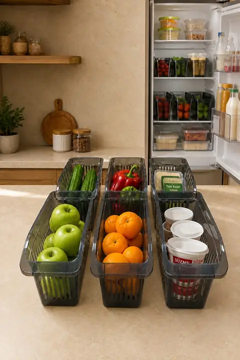 6-Piece Fridge & Cabinet Organizer Set