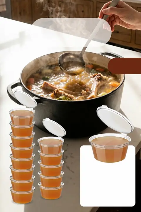 100-Pack Freezer-Safe Portion Cups, 60 ml