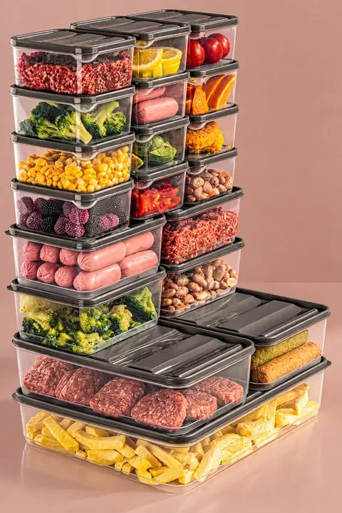 19-Piece Fridge Organizer & Freezer Storage Set, Microwave Safe