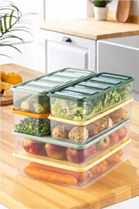6-Piece Fridge Organizer Set, 2×3.5 L + 4×1.65 L