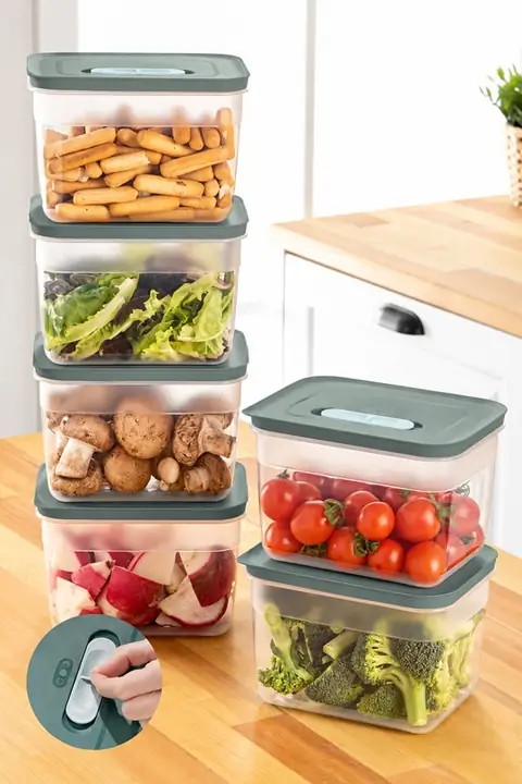 6-Piece Vented Produce Saver Set, 6×2.35 L