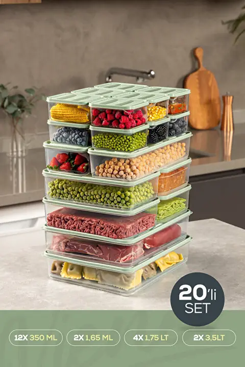 20-Piece Fridge & Freezer Organizer Set