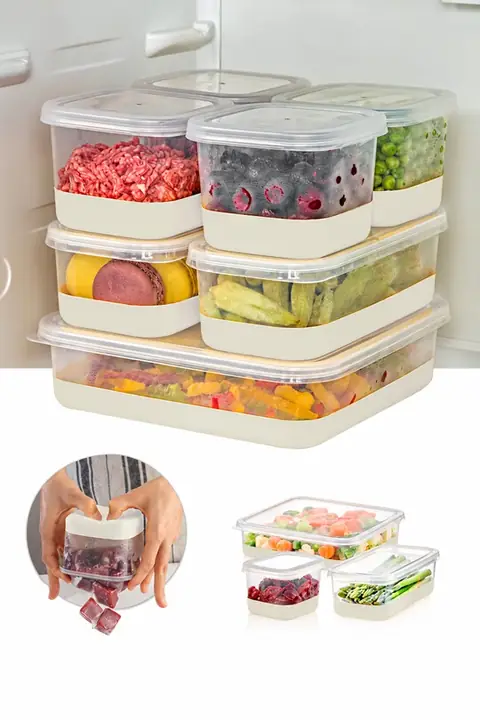7-Piece Flexible-Bottom Freezer Container Set