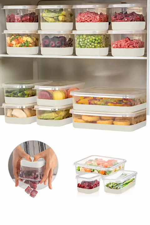 14-Piece Flexible-Bottom Freezer Container Set