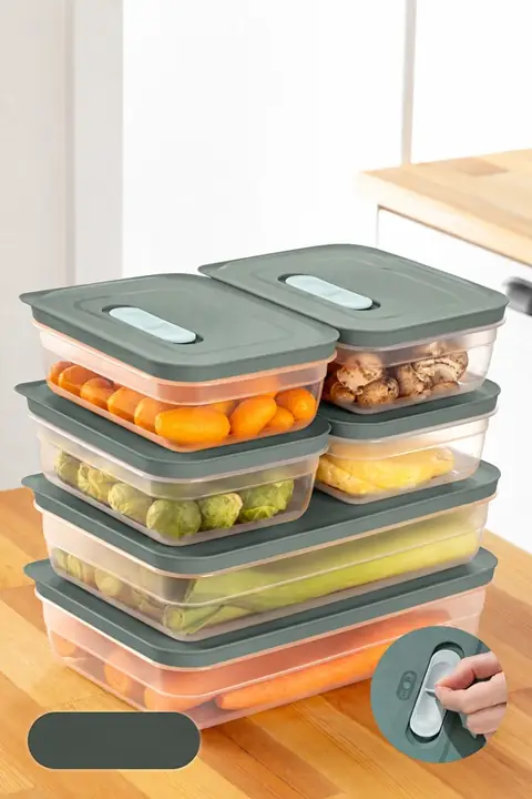 6-Piece Vented Produce Saver Set, 4×1.15 L + 2×2.5 L