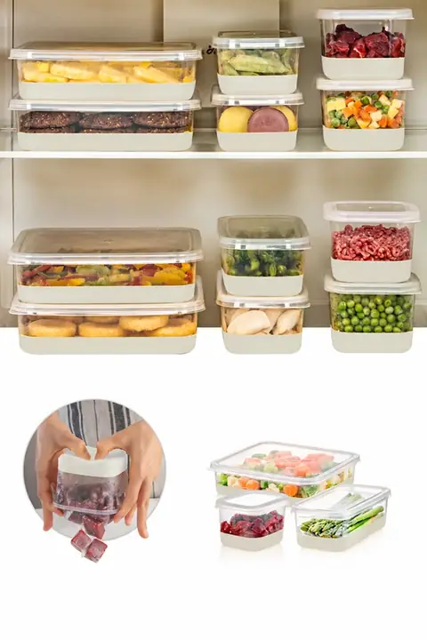 12-Piece Flexible-Bottom Freezer Container Set