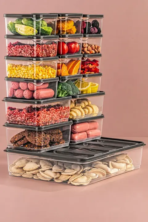 17-Piece Fridge Organizer & Freezer Storage Set, Microwave Safe