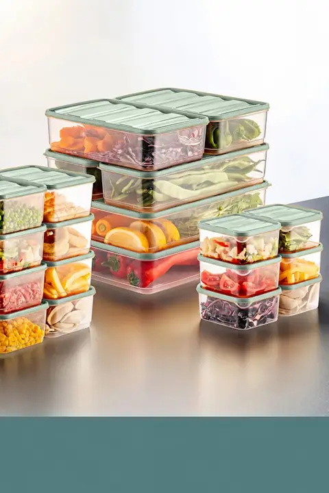 20-Piece Fridge Organizer & Freezer Storage Set, Microwave Safe