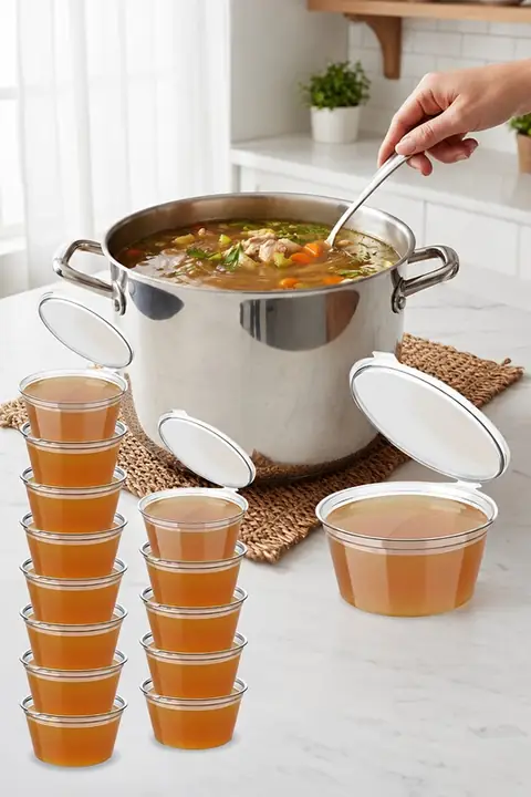 100-Pack Freezer-Safe Portion Cups, 80 ml
