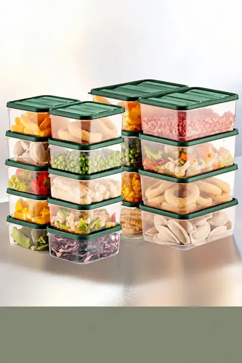 18-Piece Fridge Organizer & Freezer Storage Set, Microwave Safe