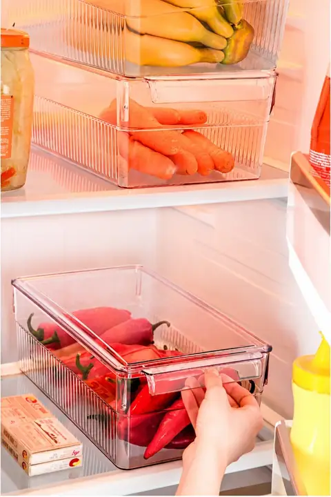 3-Pack Lidded Fridge Organizer, 5.5 L