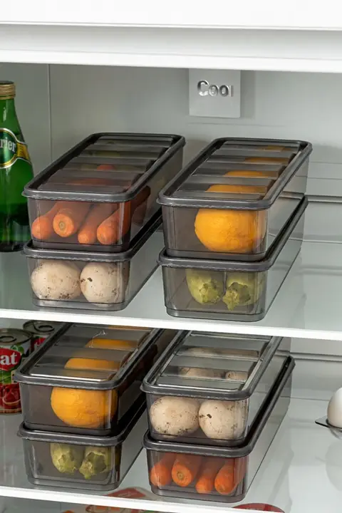 8-Piece Fridge Organizer Container Set, 1.65 L
