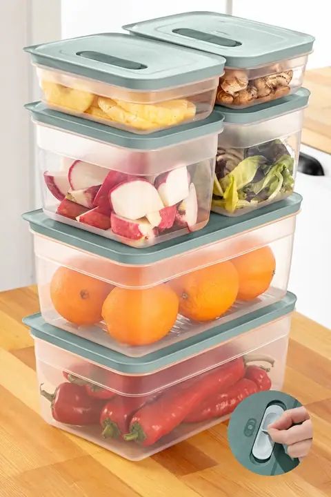 6-Piece Vented Produce Saver Set, 2×(1.15/2.35/5 L)
