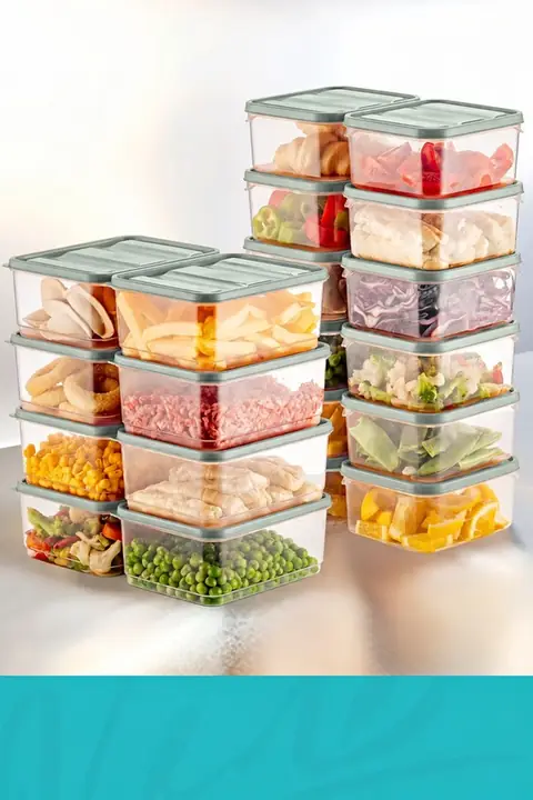 20-Piece Fridge Organizer Storage Set, Microwave & Freezer Safe