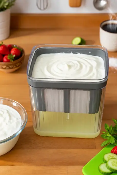 Yogurt Strainer Container with Filter, 2.2 L